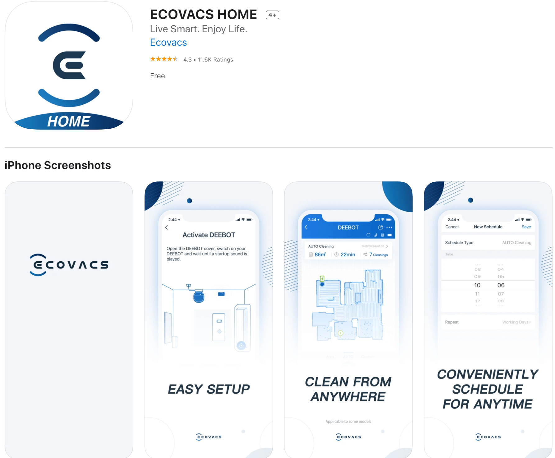 Ecovacs Home App in Appstore 